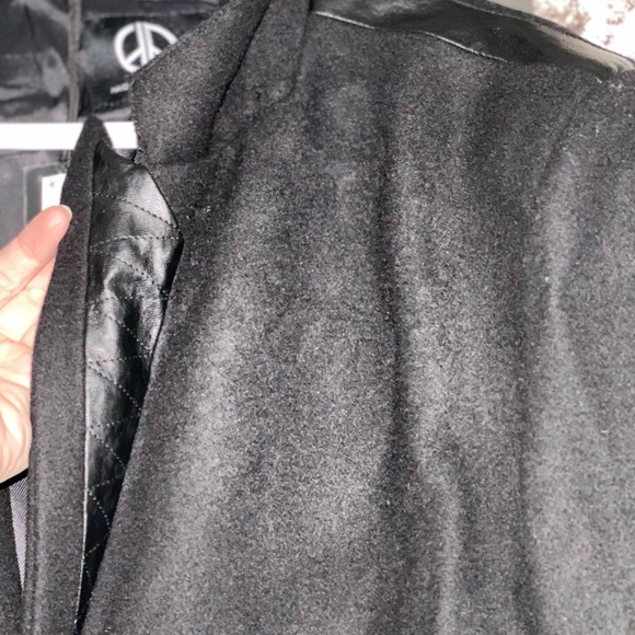 Black Wool Dress Coat Haight & Ashbury - Picture 6 of 9